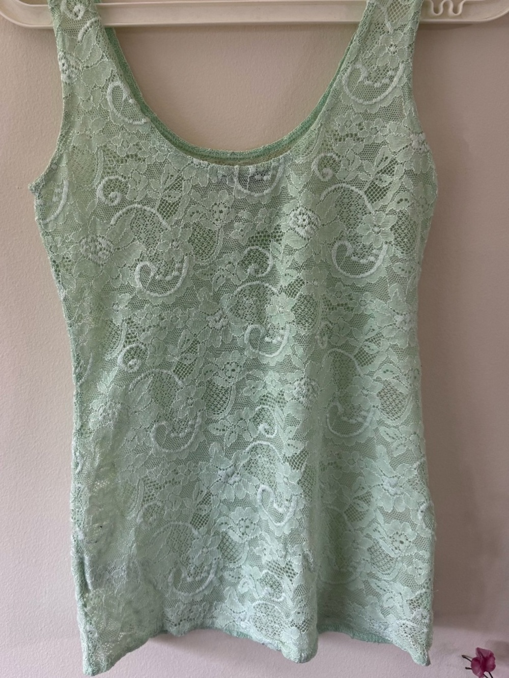 Aritzia lace green top